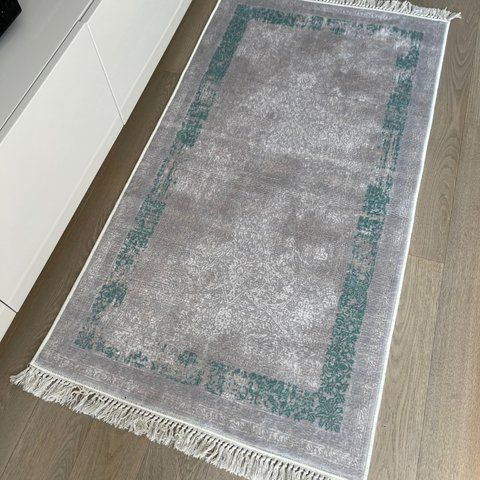 Lint-free carpet 80x150 cm "Emerald pattern" anti-slip, gray