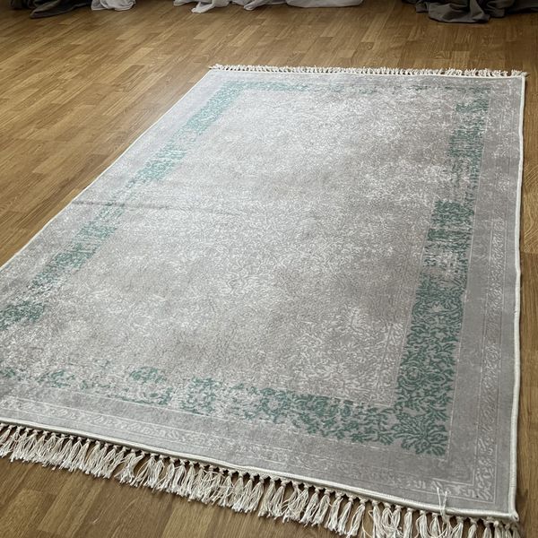 Lint-free carpet 80x150 cm "Emerald pattern" anti-slip, gray