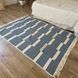 Cotton rug 80x150 cm double-sided, gray square