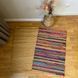 Handmade rug 60x90 cm, seaweed and cotton, natural yellow
