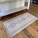 Cotton rug 80x300 cm double-sided, pink rhombus