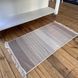 Cotton rug 80x200 cm double-sided, coffee striped