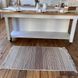 Cotton rug 80x200 cm double-sided, coffee striped