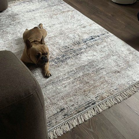 Lint-free carpet 80x150 cm "Neoclassic" anti-slip, gray