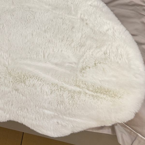 Faux fur carpet "Soft Cloud" 150x200 cm for bedroom, living room, white