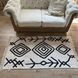 Cotton rug 80x150 cm double-sided, ethnic motifs, black