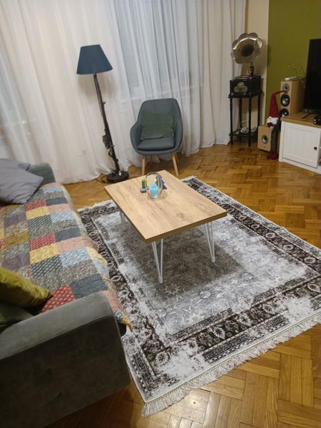 Безворсовий килим 120*180 см антиковзаючий , коричневий JB-0002-120-180 фото