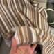 Soft plaid blanket 200x220 cm 50% wool, brown striped