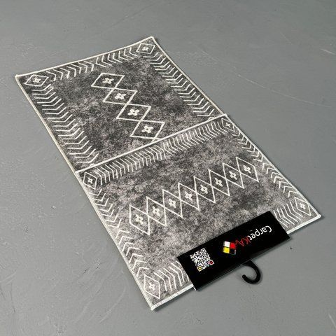 Bathroom rug set 50x60/60x100 cm, gray