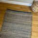Handmade rug 60x90 cm, seaweed and cotton, blue