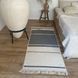 Cotton rug 80x150 cm double-sided, wide stripe, gray