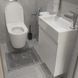 Bathroom rug set 50x60/60x100 cm, grey marble