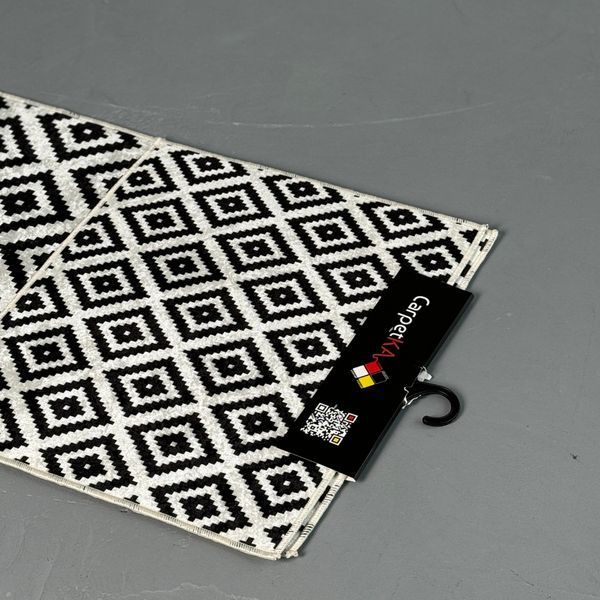 Bath mat set 50x60/60x100 cm, black and white
