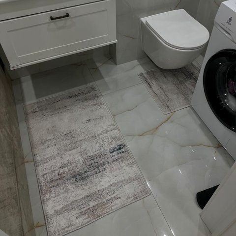 Bath mat set 50x60/60x100 cm, shebe grey
