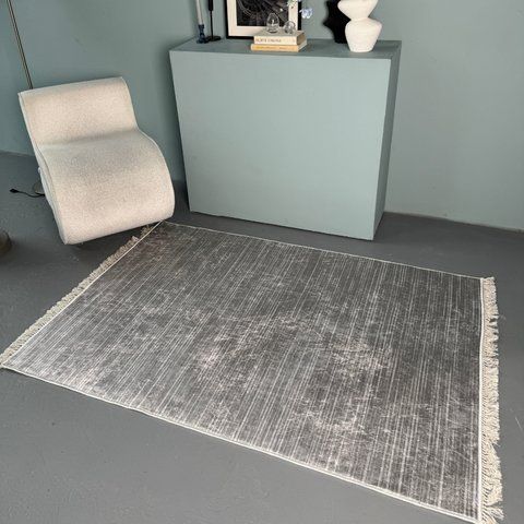 Lint-free carpet 80x150 cm, anti-slip, metallic gray
