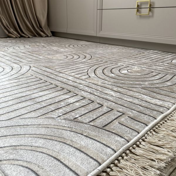 Lint-free carpet 80x150 cm "Modern" anti-slip, beige