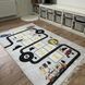 Carpet for children's room "Hopscotch" 120x180cm lint-free, anti-slip, gray