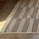 Cotton rug 80x200 cm double-sided, three stripes, beige