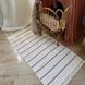 Cotton rug 80x150 cm double-sided, pink striped