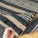 Handmade rug 60x90 cm, seaweed and cotton, natural black