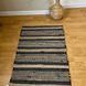 Handmade rug 60x90 cm, seaweed and cotton, natural black