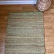 Handmade rug 60x90 cm, seaweed and cotton, natural green